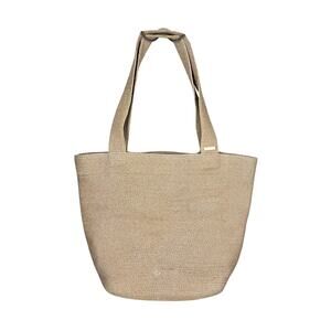 ERIC JAVITS NEW YORK VINTAGE DESIGNER TOTE – WOVEN RAFFIA – BEIGE – SHOULDER BAG